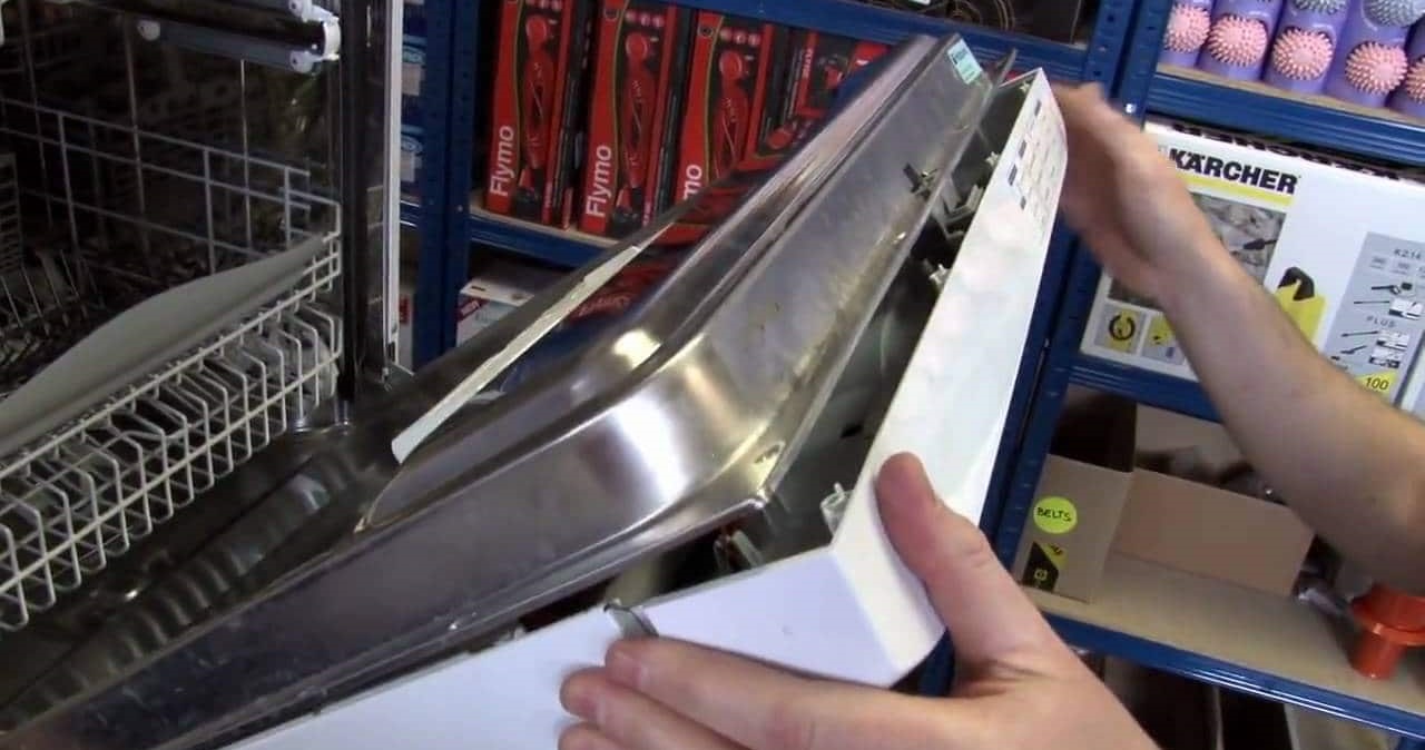 open the dishwasher door