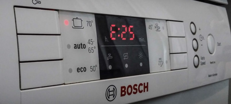 Dishwasher error code E25