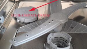 Къде да сложа сол в съдомиялна машина Indesit?