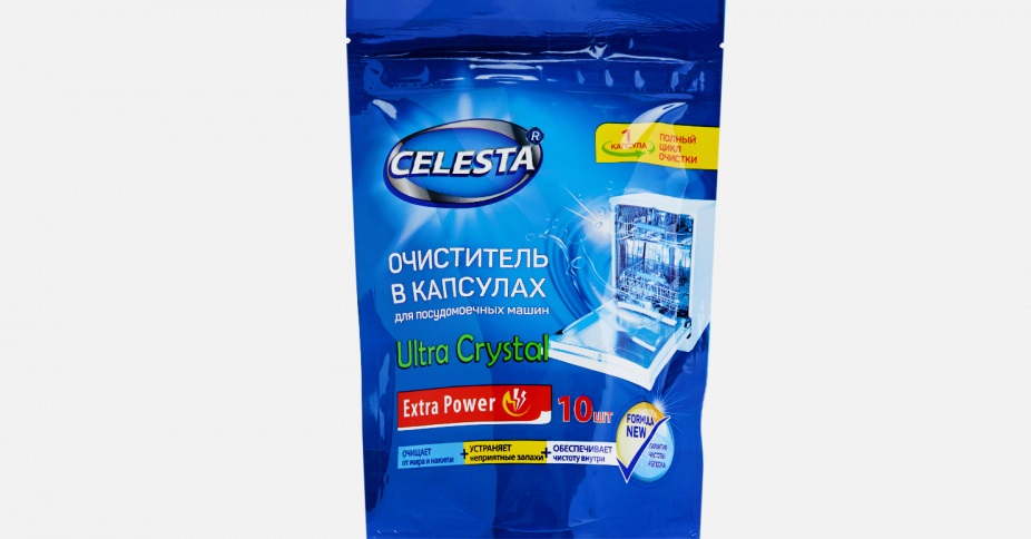 Celesta dishwasher detergent in capsules