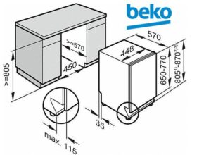 Как да инсталирате съдомиялна машина Beko