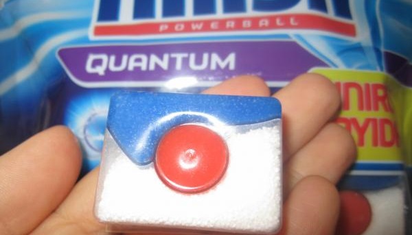 What is a dishwasher tablet made of?