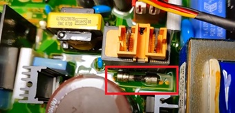 location of the fuse on the board