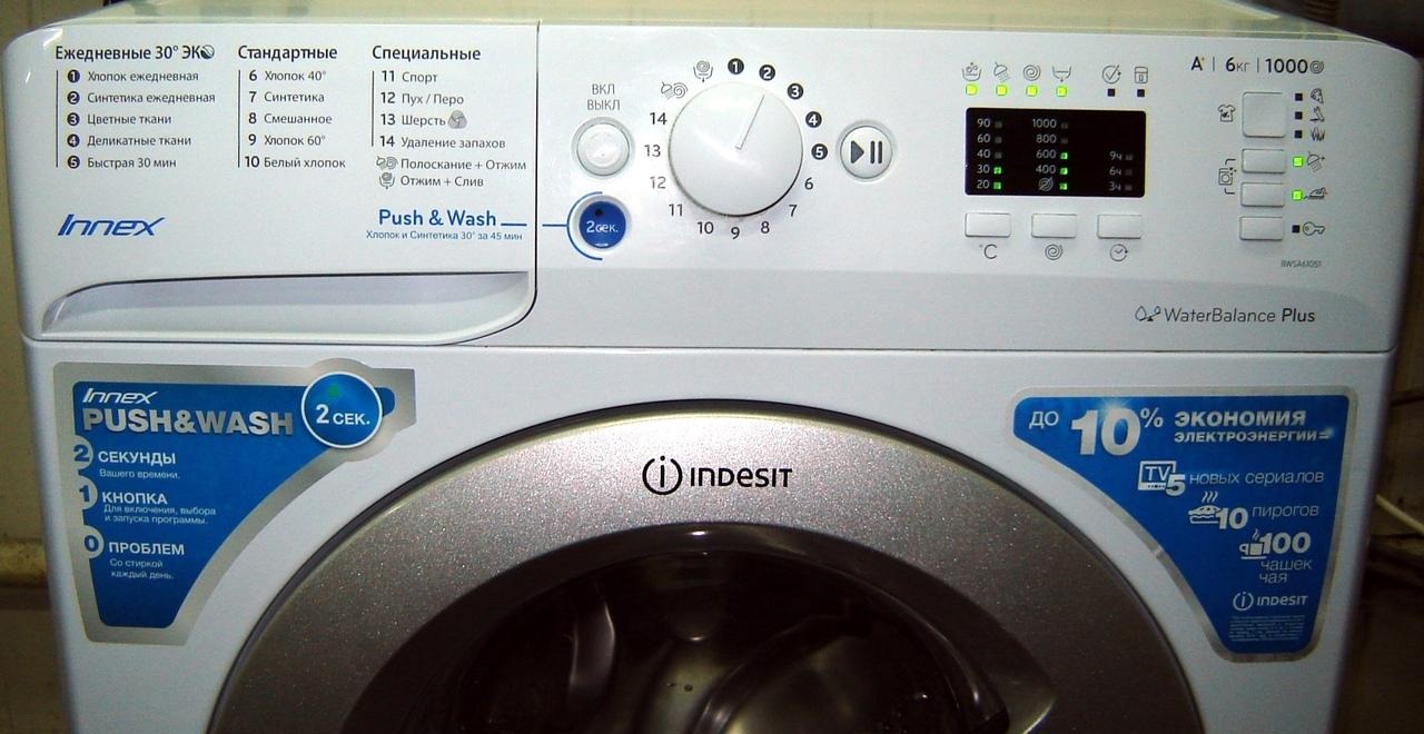 Modos de lavado de la lavadora Innex de Indesit