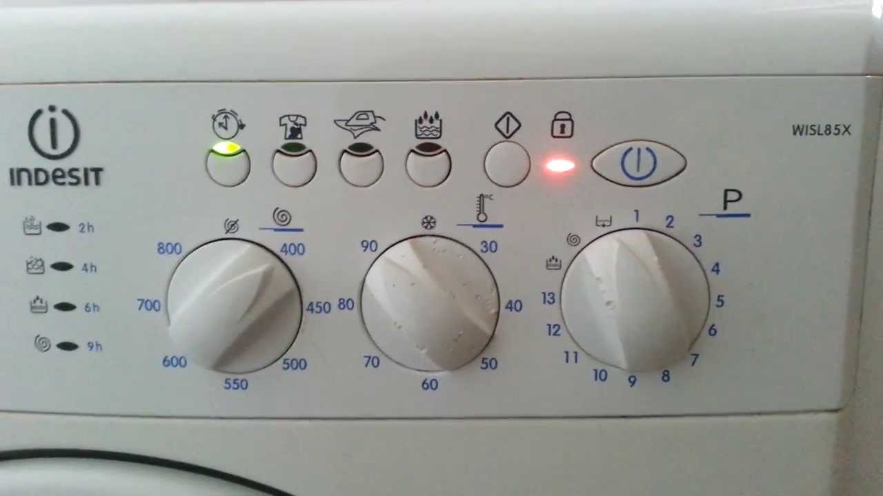 rinsing in an Indesit machine