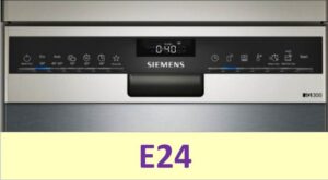 Код за грешка E24 на съдомиялната машина Siemens