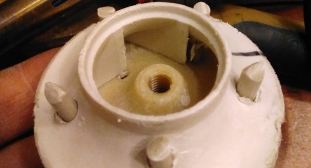 we insert plastic rods into the prepared holes