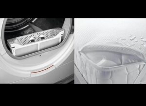 Drying the mattress cover in a tumble dryer