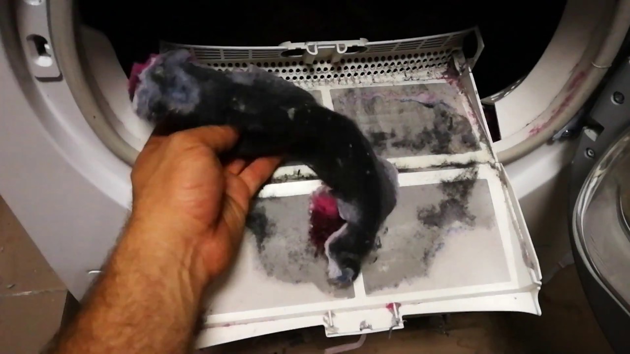 The dryer filter is very dirty.