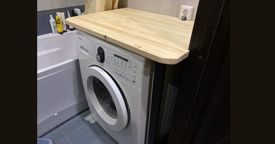 DIY project for installing a dryer over a washing machine