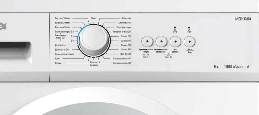 Getting to know the Biryusa washing machine's control panel