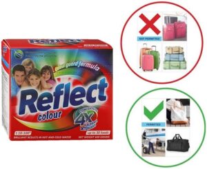 Можете ли да носите прах за пране в самолет?