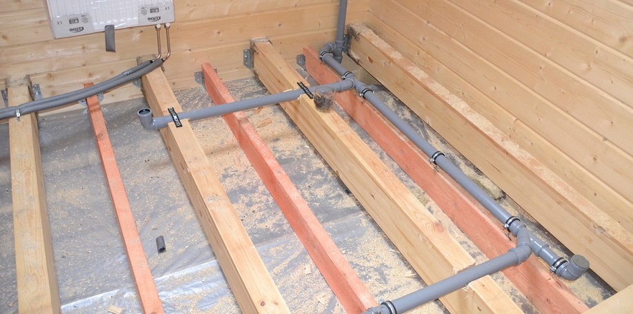 communications under the wooden floor