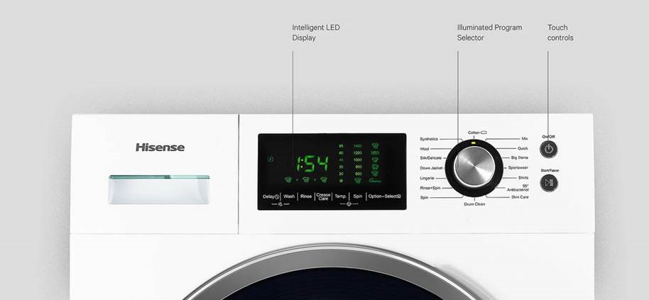 Hisense washing machine panel