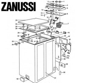 Разглобяване на пералня с горно зареждане Zanussi