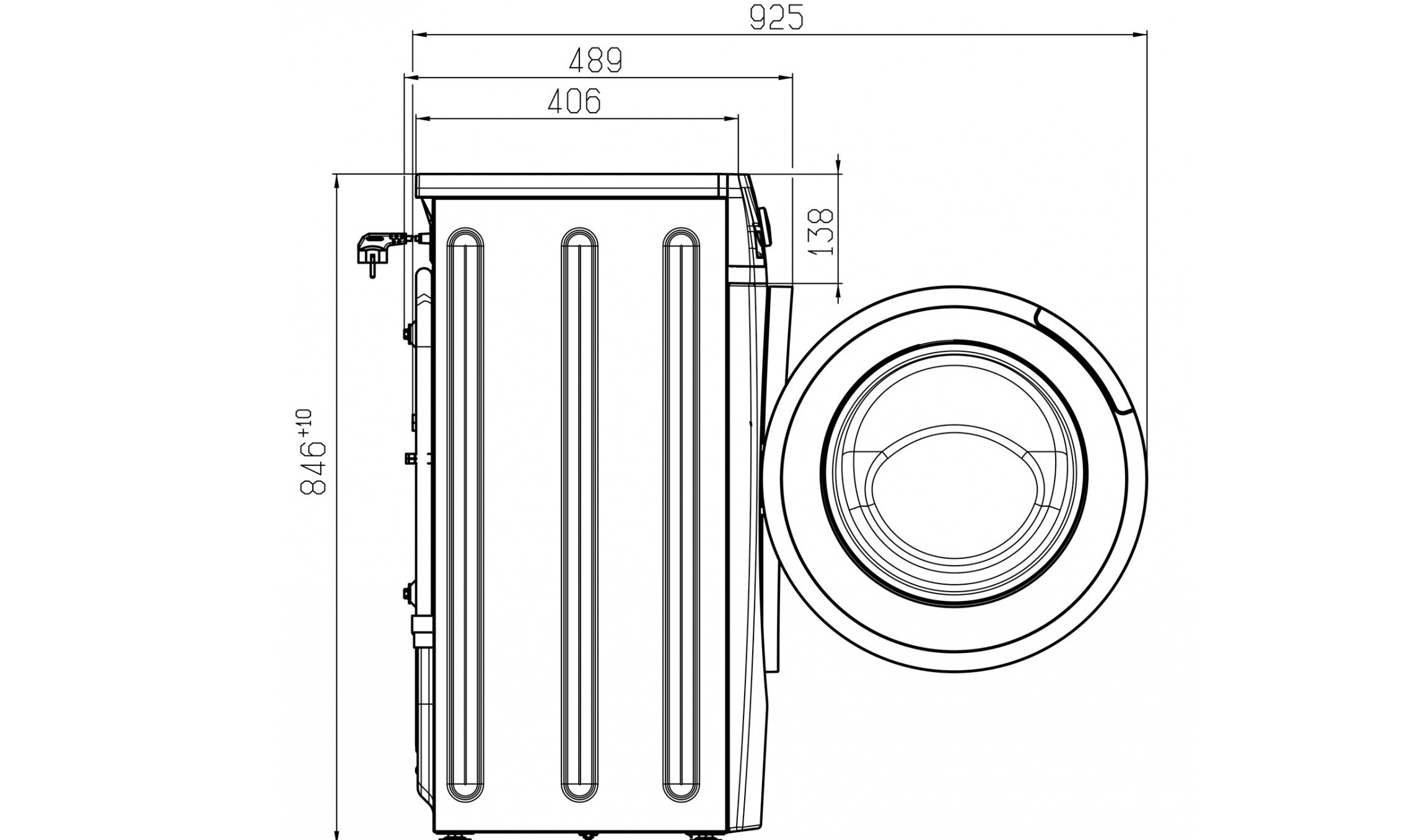 Dimensions of the Atlant SMA-70 washing machine