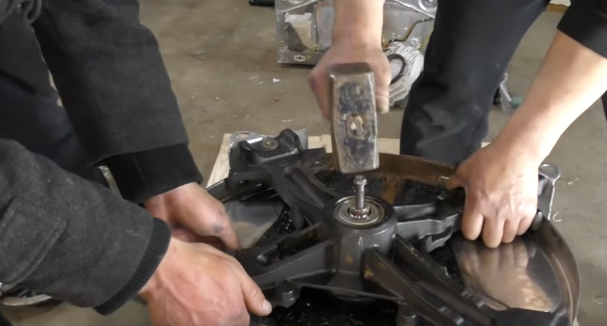 carefully knock out the crosspiece