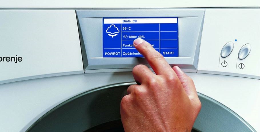 How to turn on the drain on a Gorenje washing machine with a touch screen