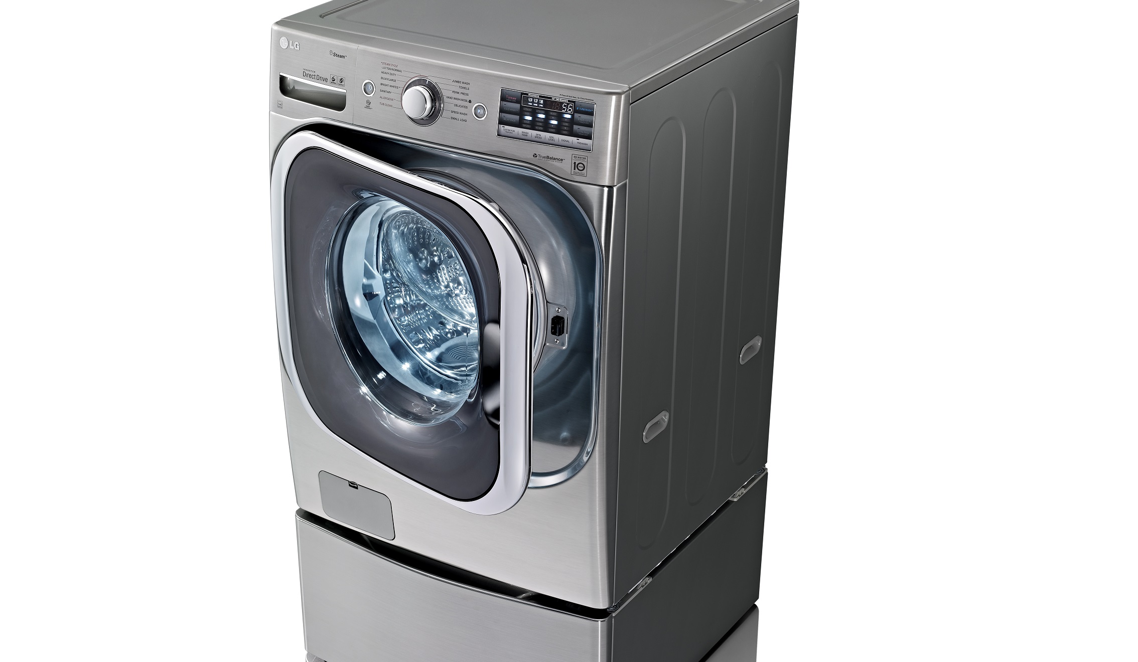LG washing machine with a square door