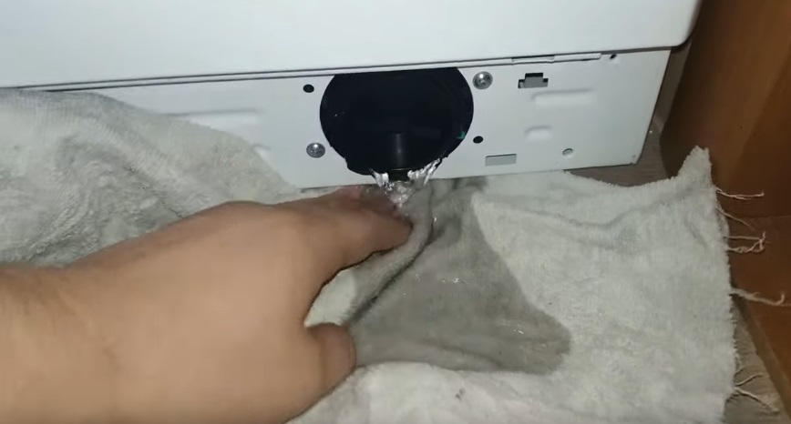 the washing machine filter is leaking