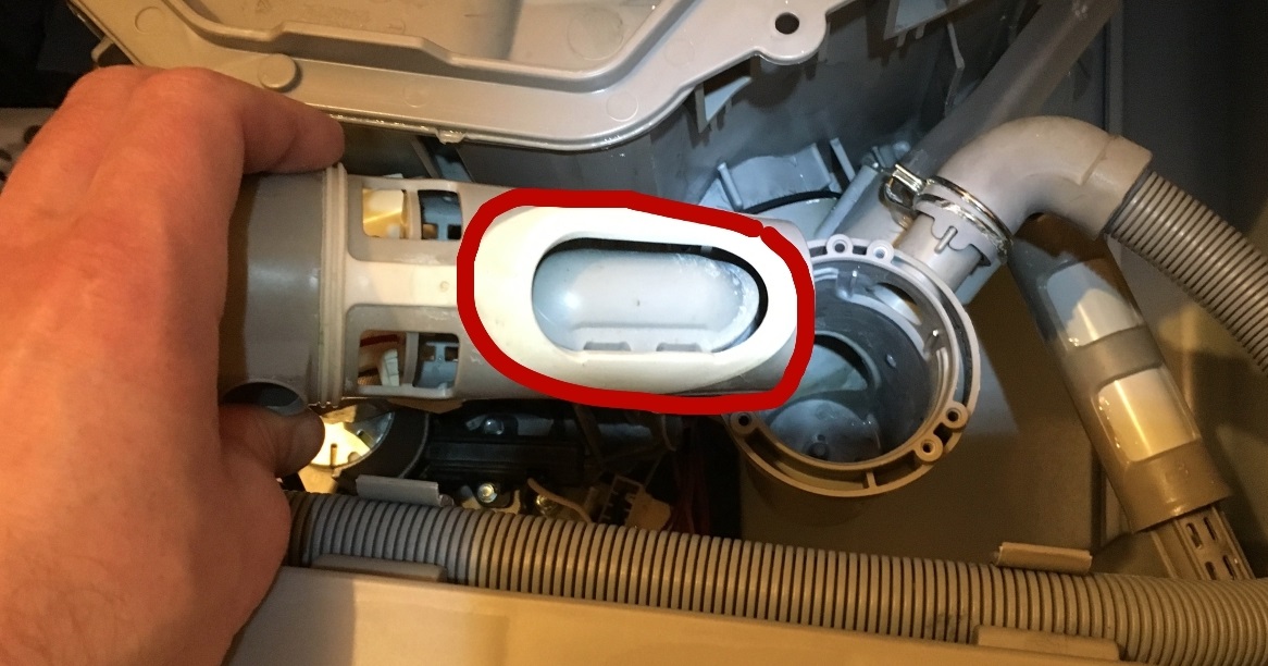 wash the filter and put it back in place