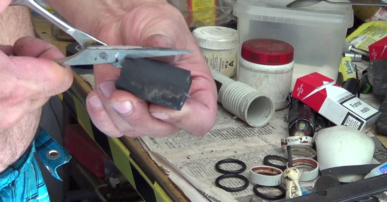 we cut off a piece of leather belt