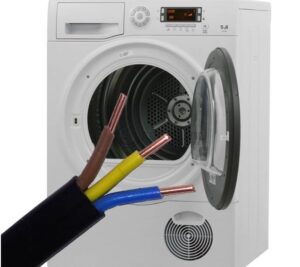 What cable cross-section is needed for a tumble dryer?