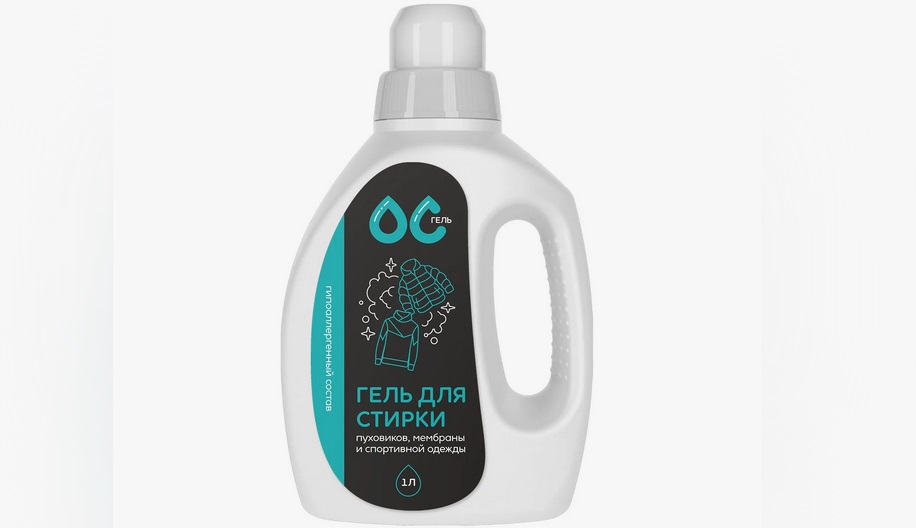 OS-gel for washing down jackets, membranes and sportswear