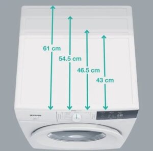 Размери на пералните машини Gorenje