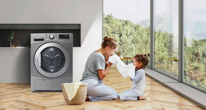 Drying results in an LG tumble dryer